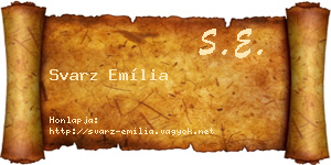 Svarz Emília névjegykártya